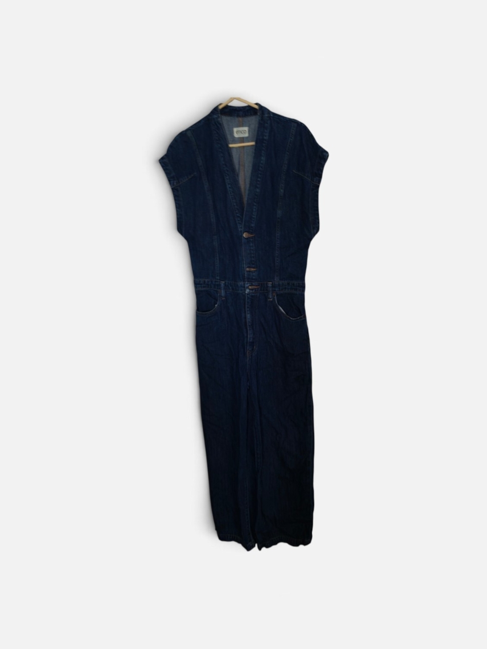 Etica Dark Blue Denim Jumpsuit